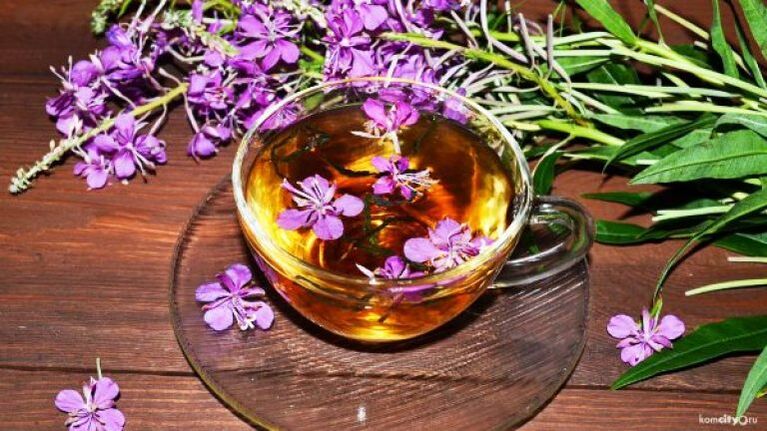 A decoction of willowherb leaves and flowers for the treatment of male diseases